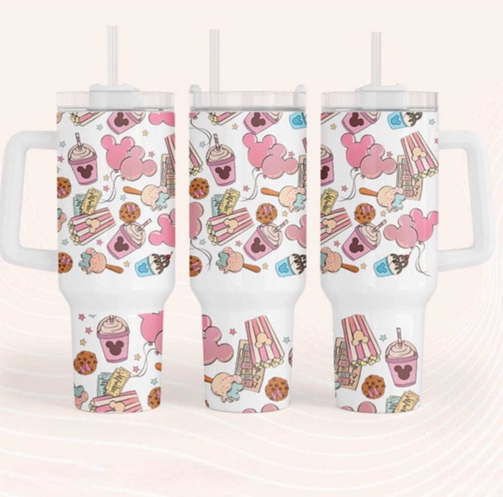Snacks 40 oz Tumbler-Stay Foxy Boutique, Florissant, Missouri
