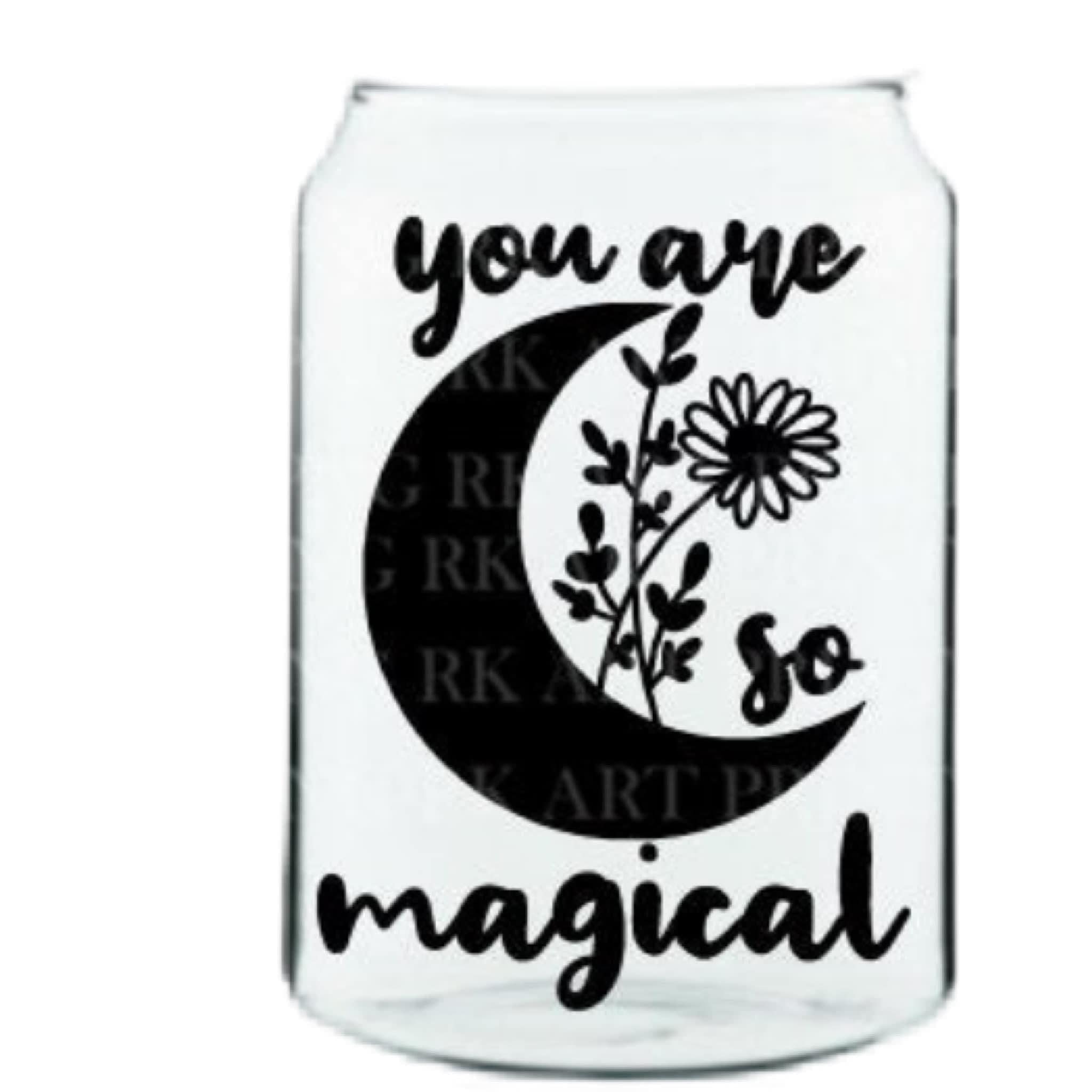 You Are Magical Glass Cup with clear straw and bamboo lid-Stay Foxy Boutique, Florissant, Missouri