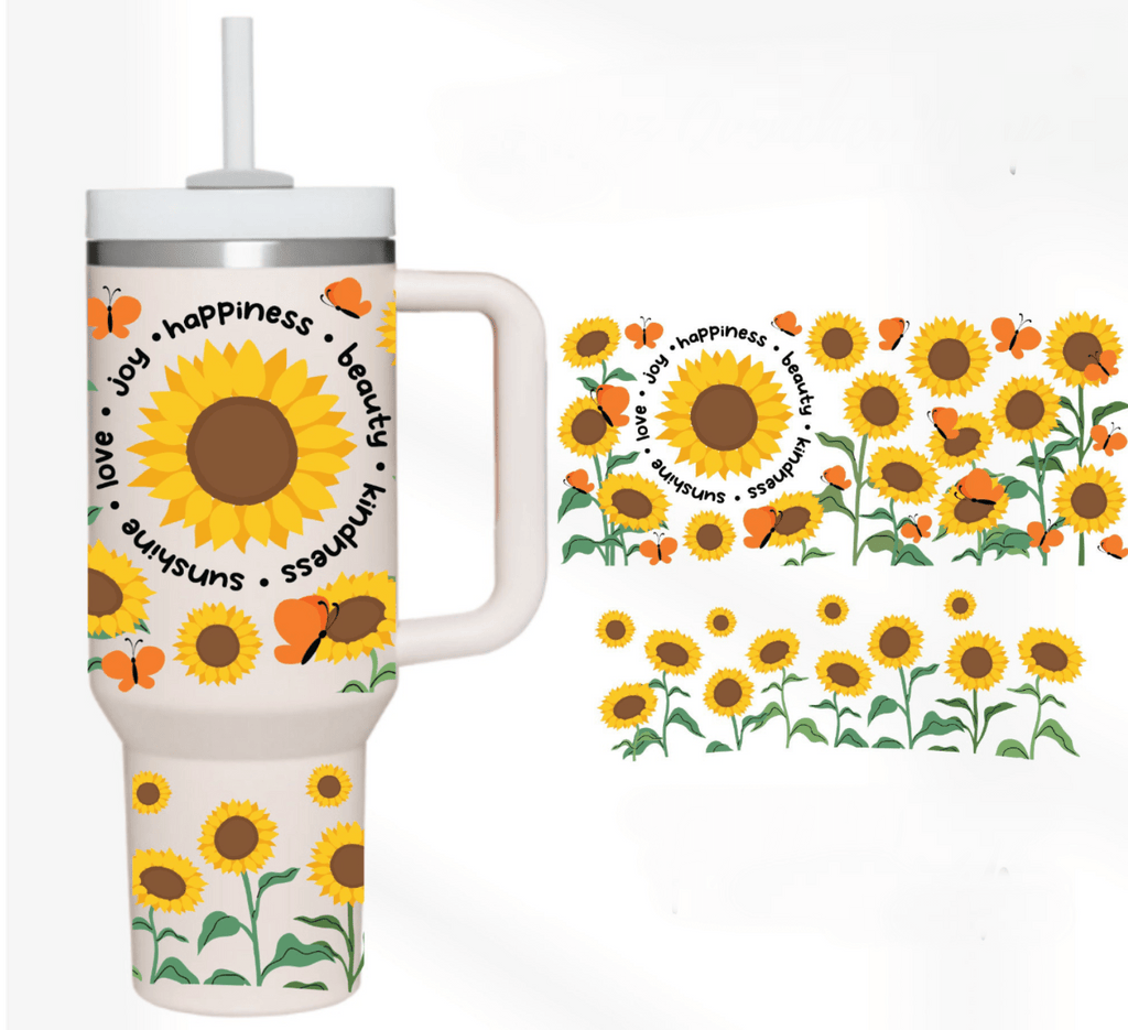 Joy and Happiness 40 oz Tumbler-Stay Foxy Boutique, Florissant, Missouri