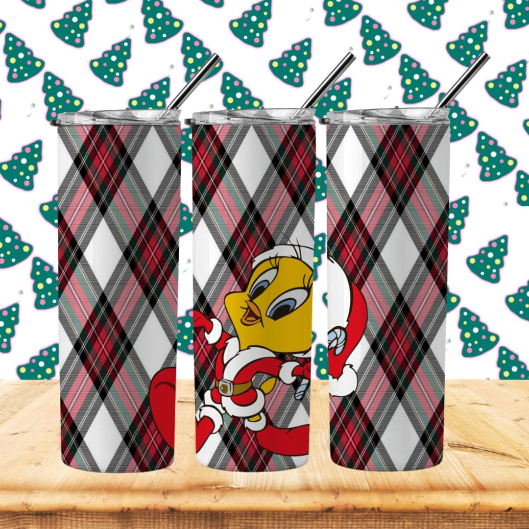 Plaid Tweetie Tumbler-Stay Foxy Boutique, Florissant, Missouri