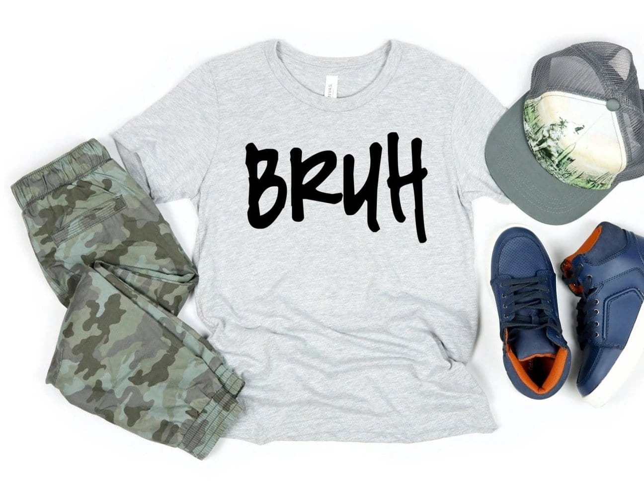 Bruh Toddler and Kid Graphic T-Graphic T-Stay Foxy Boutique, Florissant, Missouri