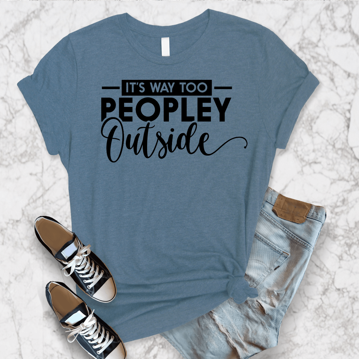 It’s Way Too Peopley Graphic T-Graphic T-Stay Foxy Boutique, Florissant, Missouri