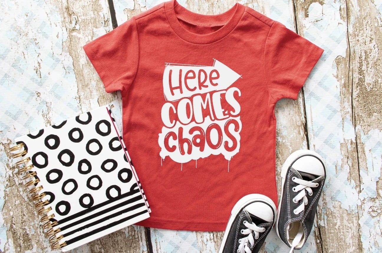 Here Comes Chaos Toddler and Kid Graphic T-Graphic T-Stay Foxy Boutique, Florissant, Missouri