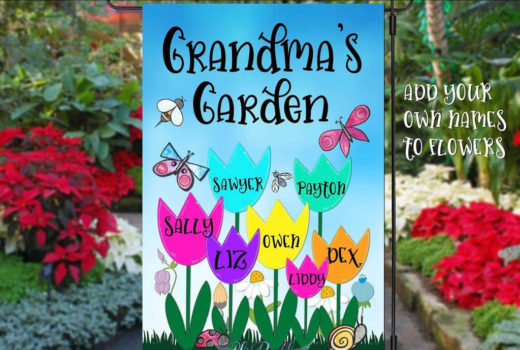 Grandma’s Garden Flag *ADD A NAME*-Stay Foxy Boutique, Florissant, Missouri