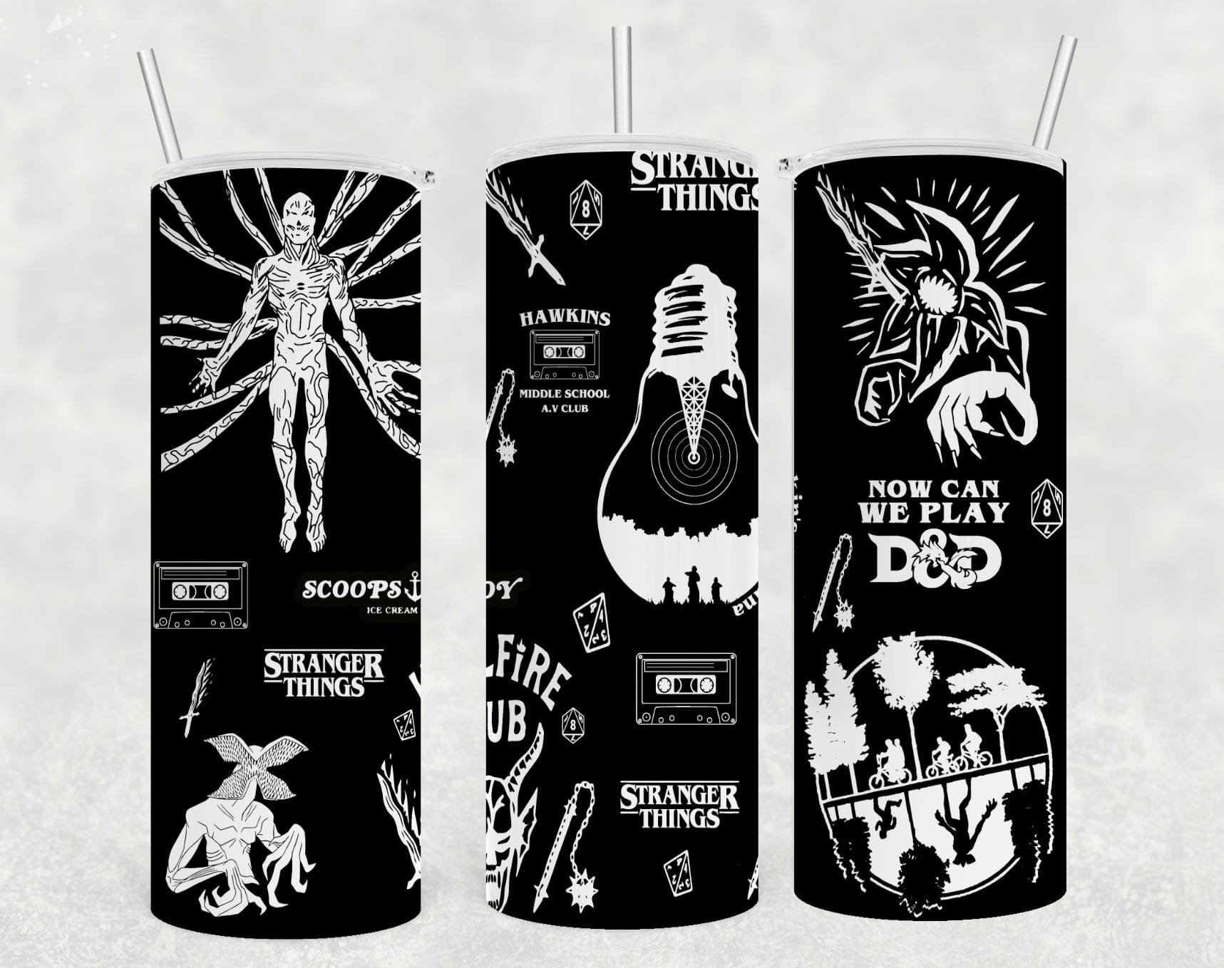 Black Static Tumbler-Drinkware-Stay Foxy Boutique, Florissant, Missouri