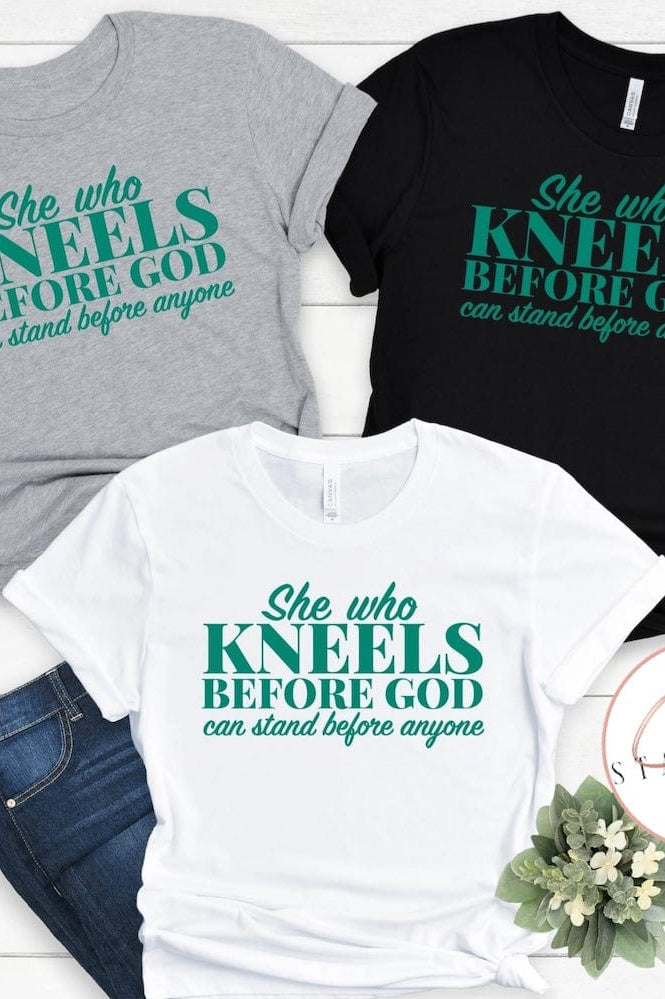 Kneels Before God Graphic T #307-Graphic T-Stay Foxy Boutique, Florissant, Missouri