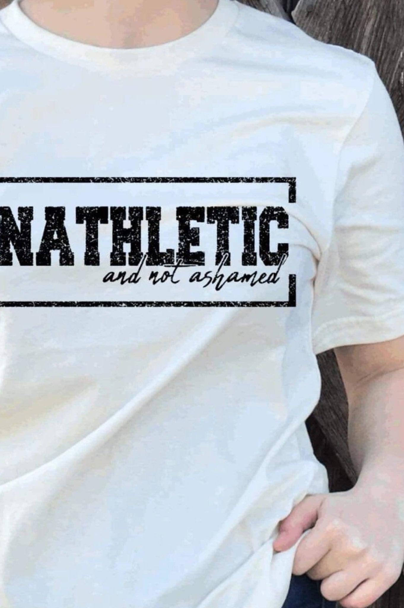 Unathletic and not ashamed Graphic T-Graphic T-Stay Foxy Boutique, Florissant, Missouri