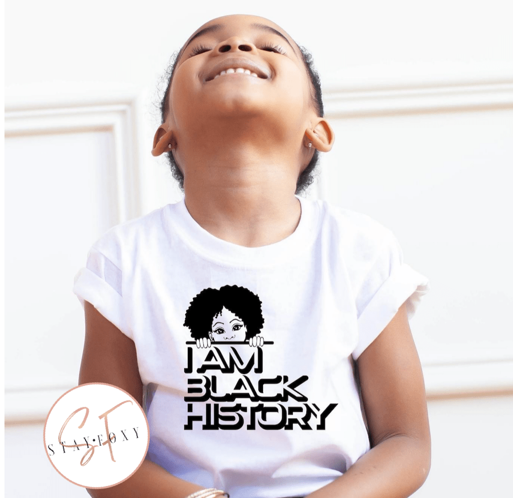 NEW I Am Black History Girl Toddler and Kid Graphic T #319-Graphic T-Stay Foxy Boutique, Florissant, Missouri