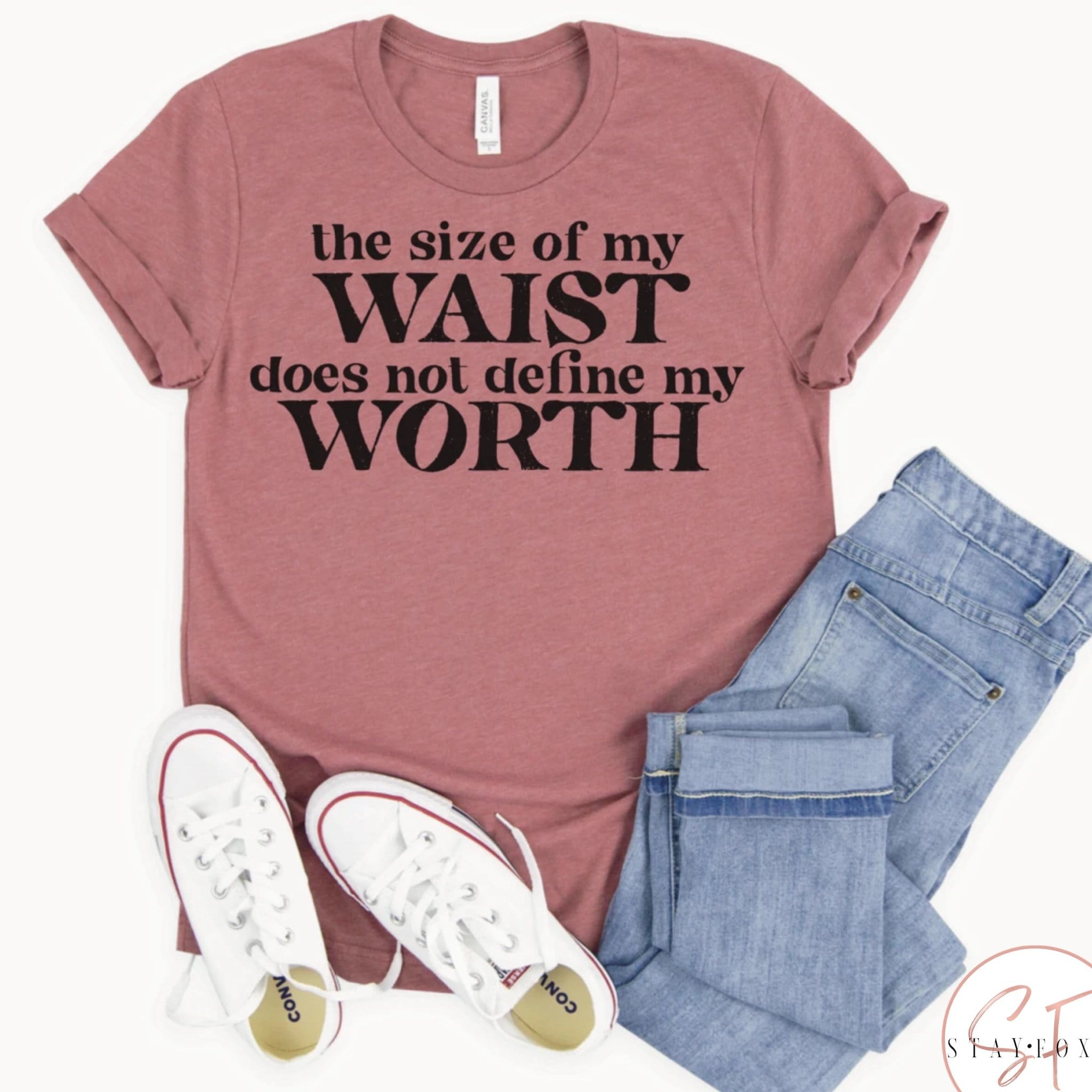 The Size Of My Waist Graphic T-Graphic T-Stay Foxy Boutique, Florissant, Missouri