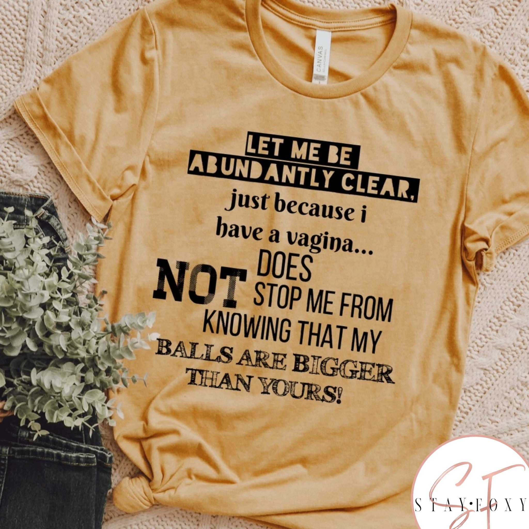 Let Me Be Abundantly Clear Graphic T-Graphic T-Stay Foxy Boutique, Florissant, Missouri