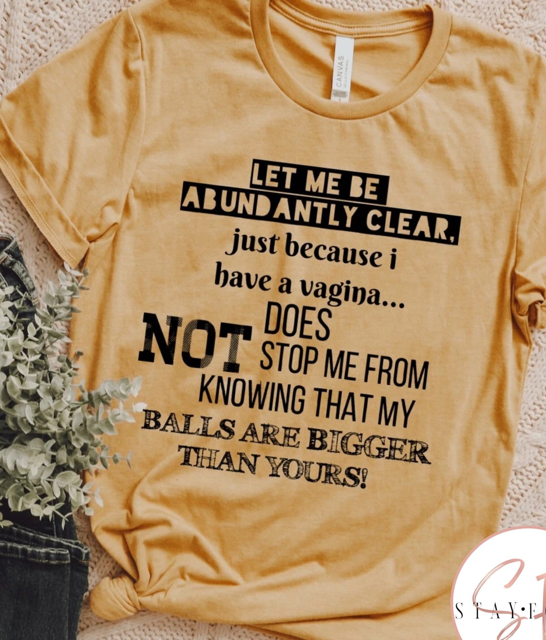 Let Me Be Abundantly Clear Graphic T-Graphic T-Stay Foxy Boutique, Florissant, Missouri