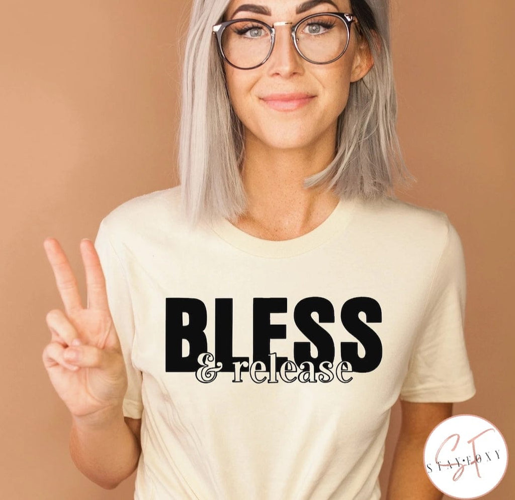 Bless And Release Graphic T #335-Graphic T-Stay Foxy Boutique, Florissant, Missouri