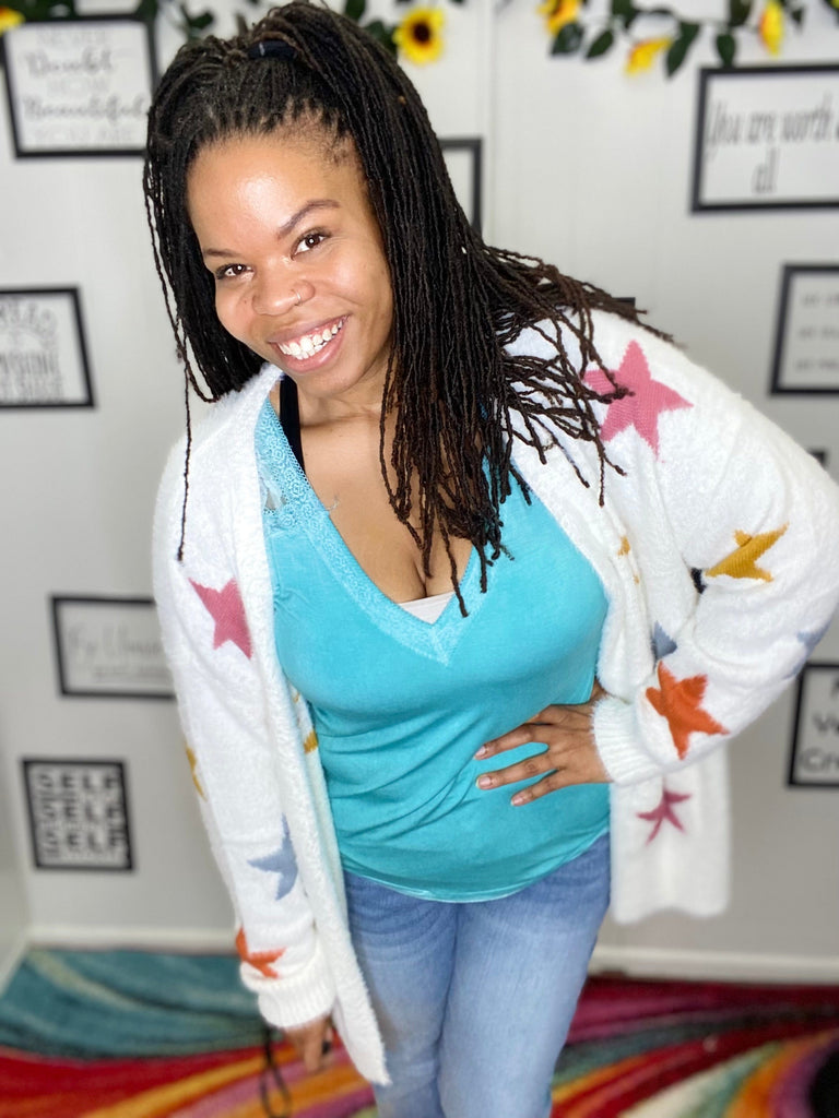 So Soft Star Comfort Cardigan-Womens-Stay Foxy Boutique, Florissant, Missouri