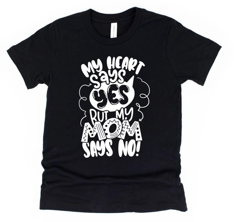 My Heart Says Yes Toddler and Kid Graphic T-Graphic T-Stay Foxy Boutique, Florissant, Missouri