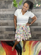 Zoe Swing Skirt: Floral SW Swing Skirt-Rebellious Rose Specialty Shoppe-Stay Foxy Boutique, Florissant, Missouri
