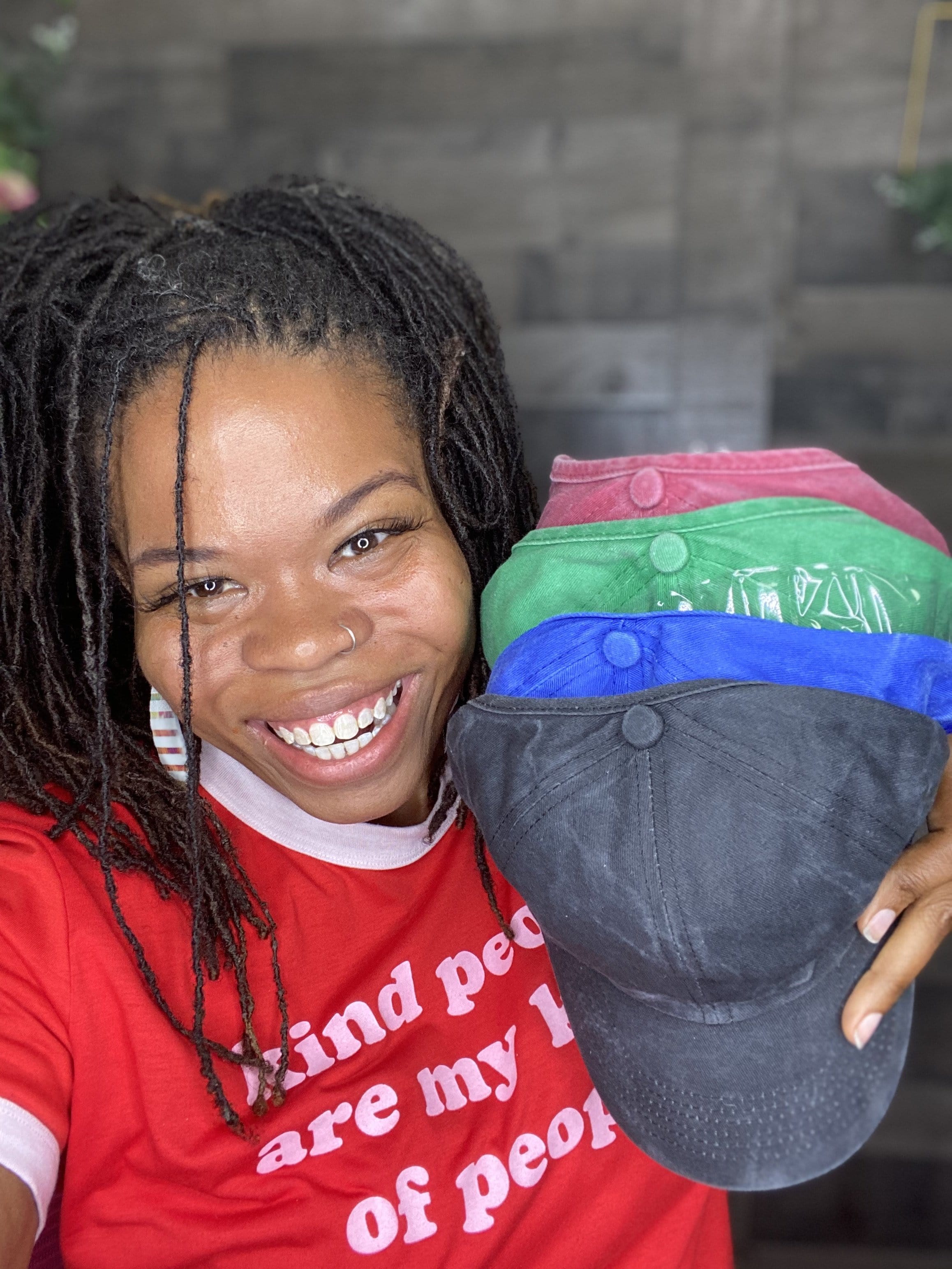 Distressed Backless Hat for Full Hair with Adjustable back-Hat-Stay Foxy Boutique, Florissant, Missouri