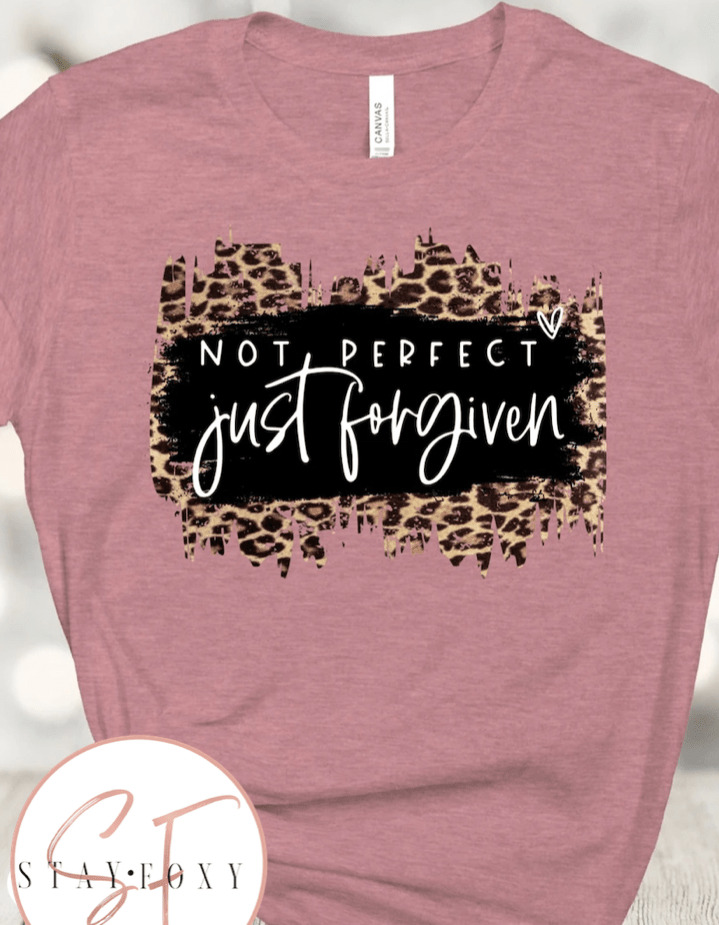 Not Perfect Just Forgiven Graphic T-Graphic T-Stay Foxy Boutique, Florissant, Missouri