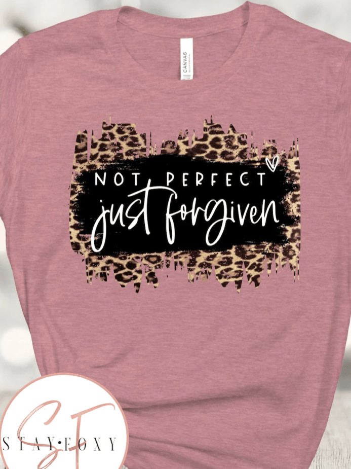 Not Perfect Just Forgiven Graphic T-Graphic T-Stay Foxy Boutique, Florissant, Missouri