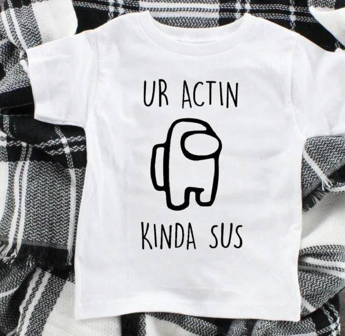 Kinda Sus Toddler and Kid Graphic T-Graphic T-Stay Foxy Boutique, Florissant, Missouri