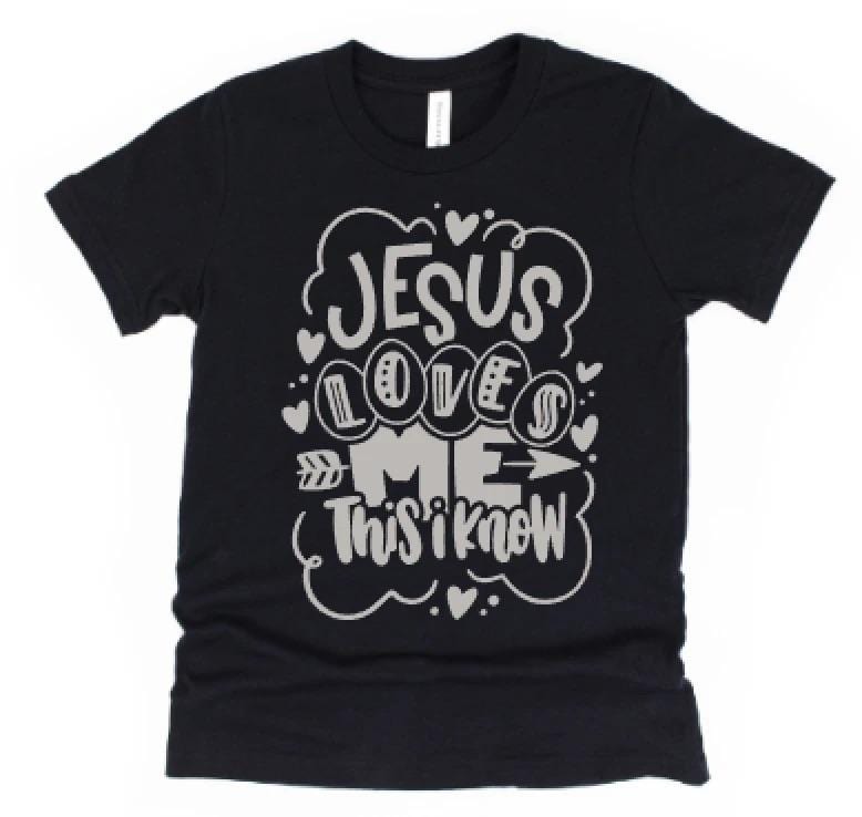 Jesus Loves Me Toddler and Kid Graphic T-Graphic T-Stay Foxy Boutique, Florissant, Missouri