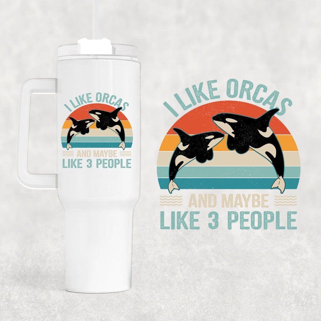 I Like Orcas 40 oz Tumbler-Stay Foxy Boutique, Florissant, Missouri
