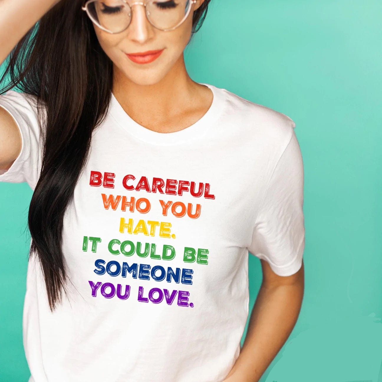 Be Careful Who You Hate Graphic T #215-Graphic T-Stay Foxy Boutique, Florissant, Missouri