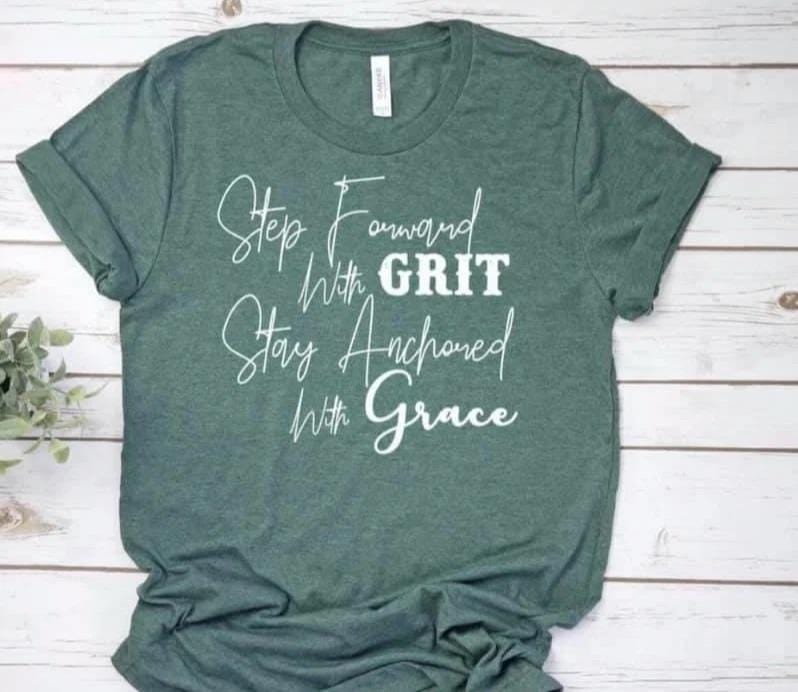 Step Forward With Grit Graphic T-Graphic T-Stay Foxy Boutique, Florissant, Missouri