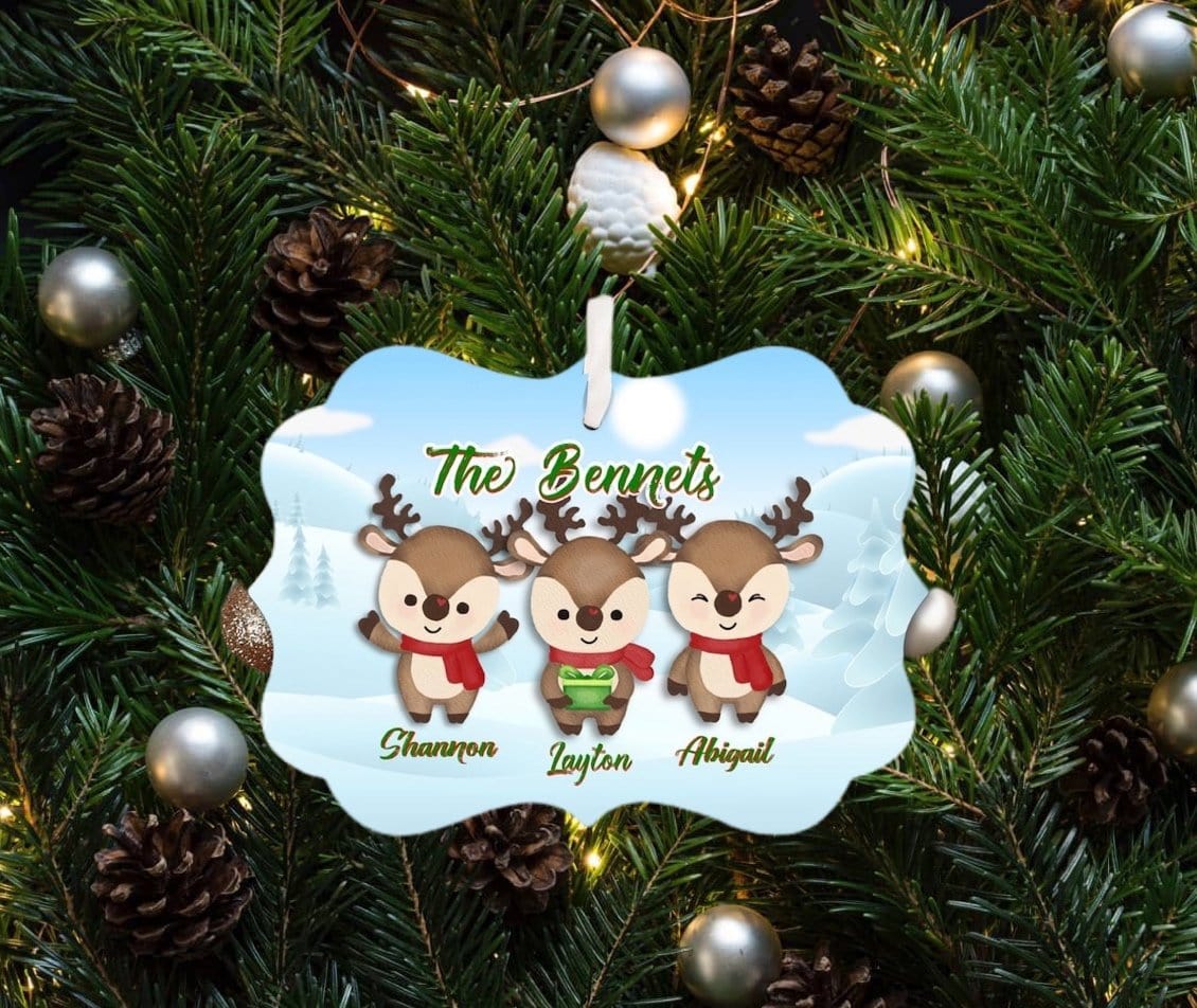 Reindeer Family Ornament-Stay Foxy Boutique, Florissant, Missouri