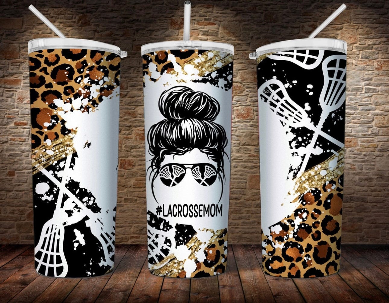 Leopard Lacrosse Tumbler-Drinkware-Stay Foxy Boutique, Florissant, Missouri