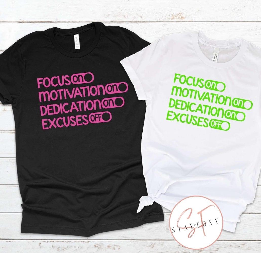 NEW Focus On (Hot Pink Print) Graphic T #309-Graphic T-Stay Foxy Boutique, Florissant, Missouri