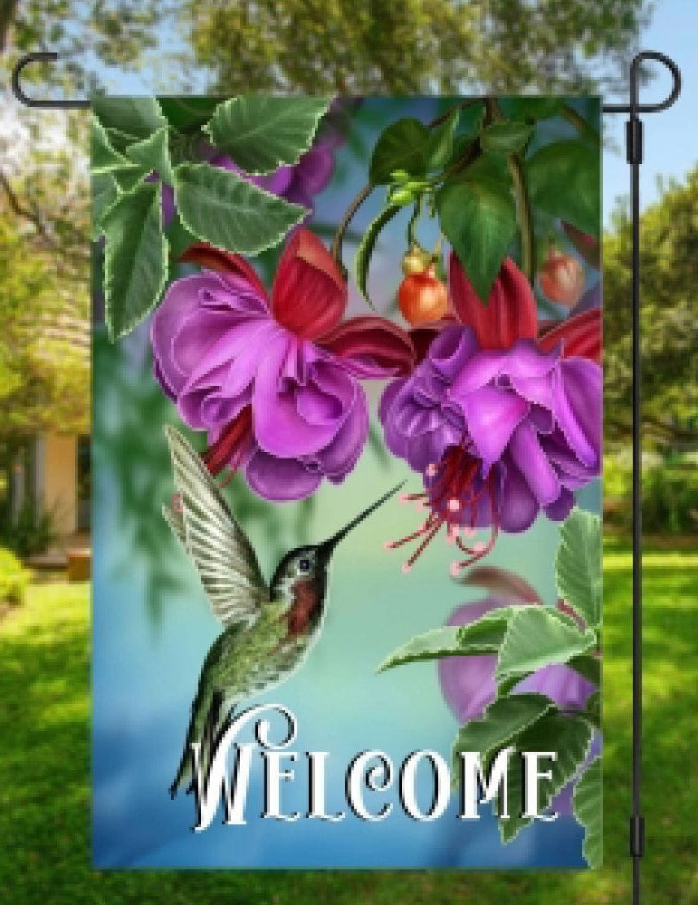 Hummingbird Welcome Flag-Stay Foxy Boutique, Florissant, Missouri