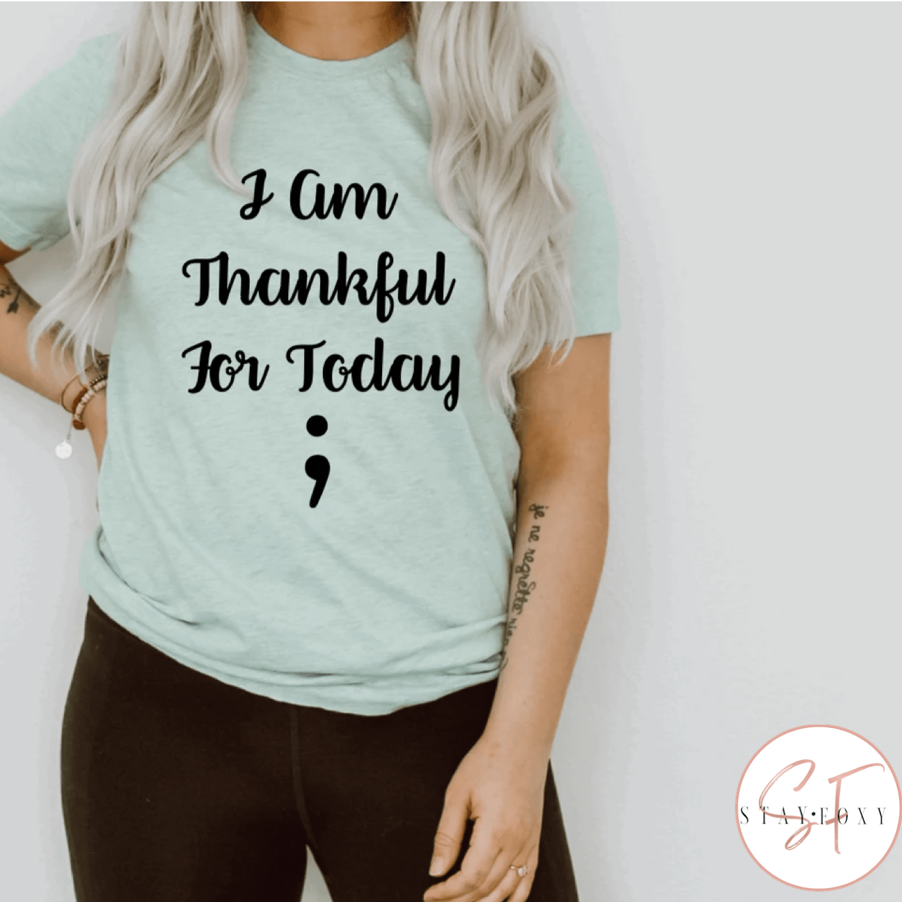Thankful For Today ;Graphic T #106-Graphic T-Stay Foxy Boutique, Florissant, Missouri