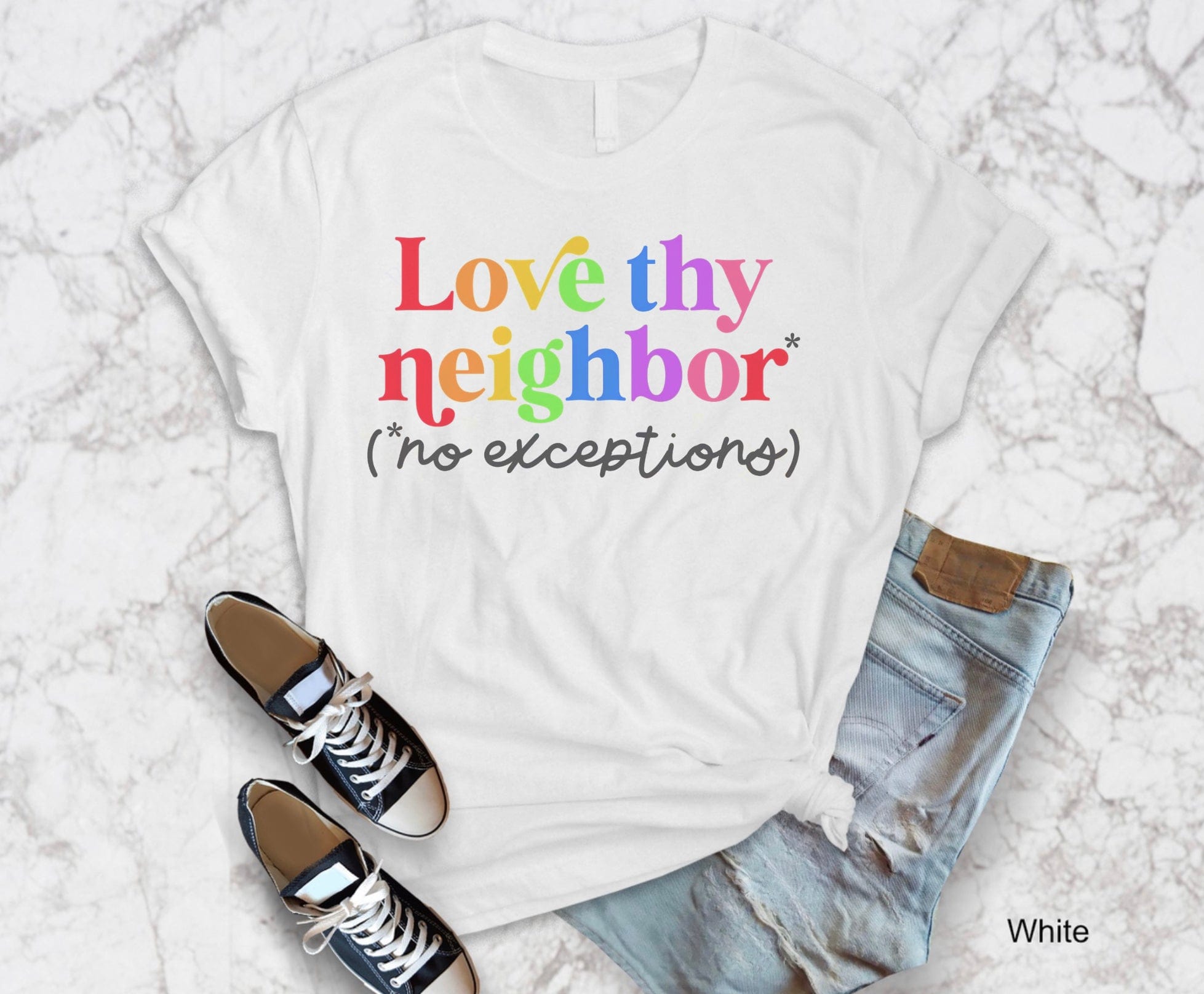 Love Thy Neighbor Graphic T-Graphic T-Stay Foxy Boutique, Florissant, Missouri