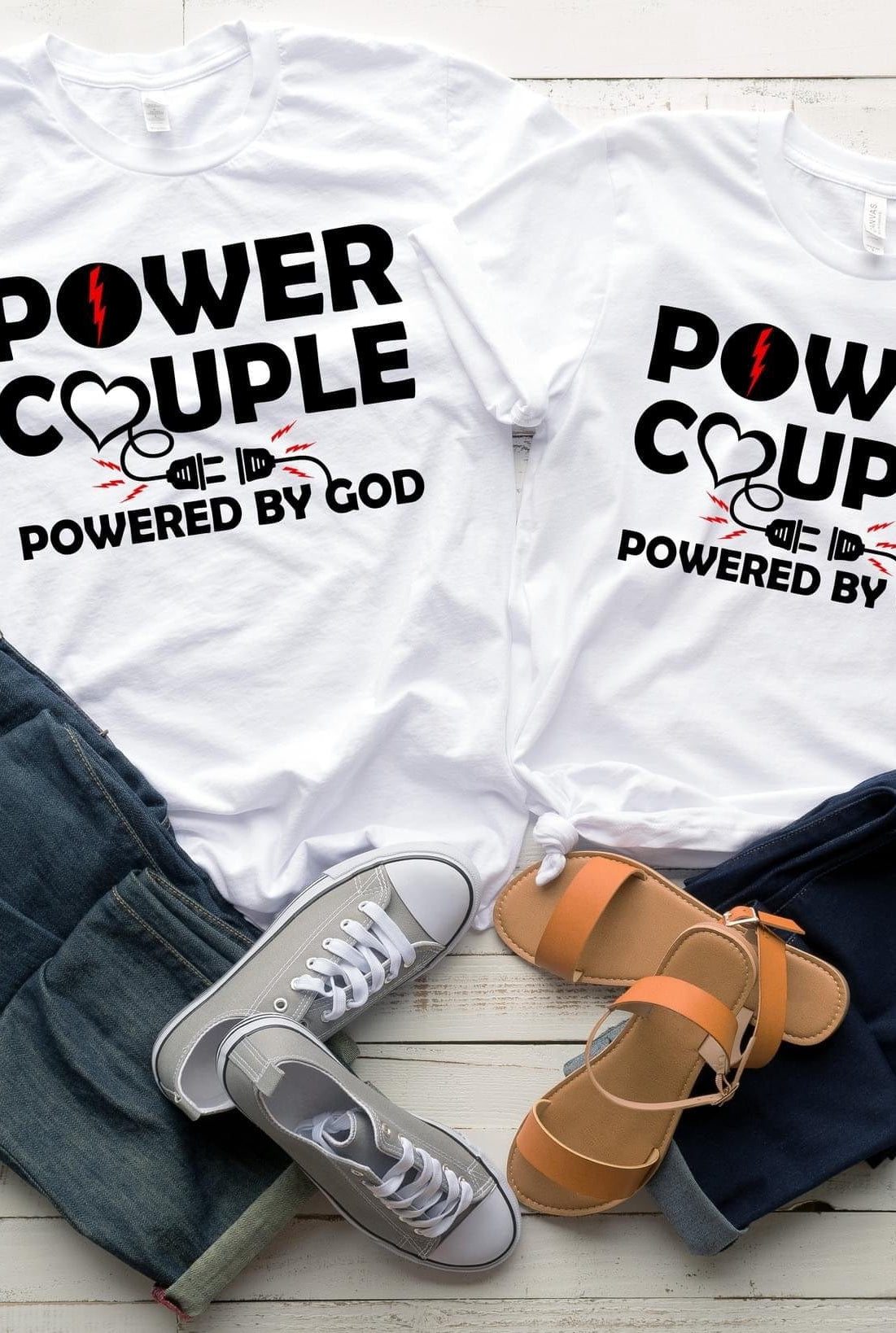 Power Couple Graphic T-Graphic T-Stay Foxy Boutique, Florissant, Missouri