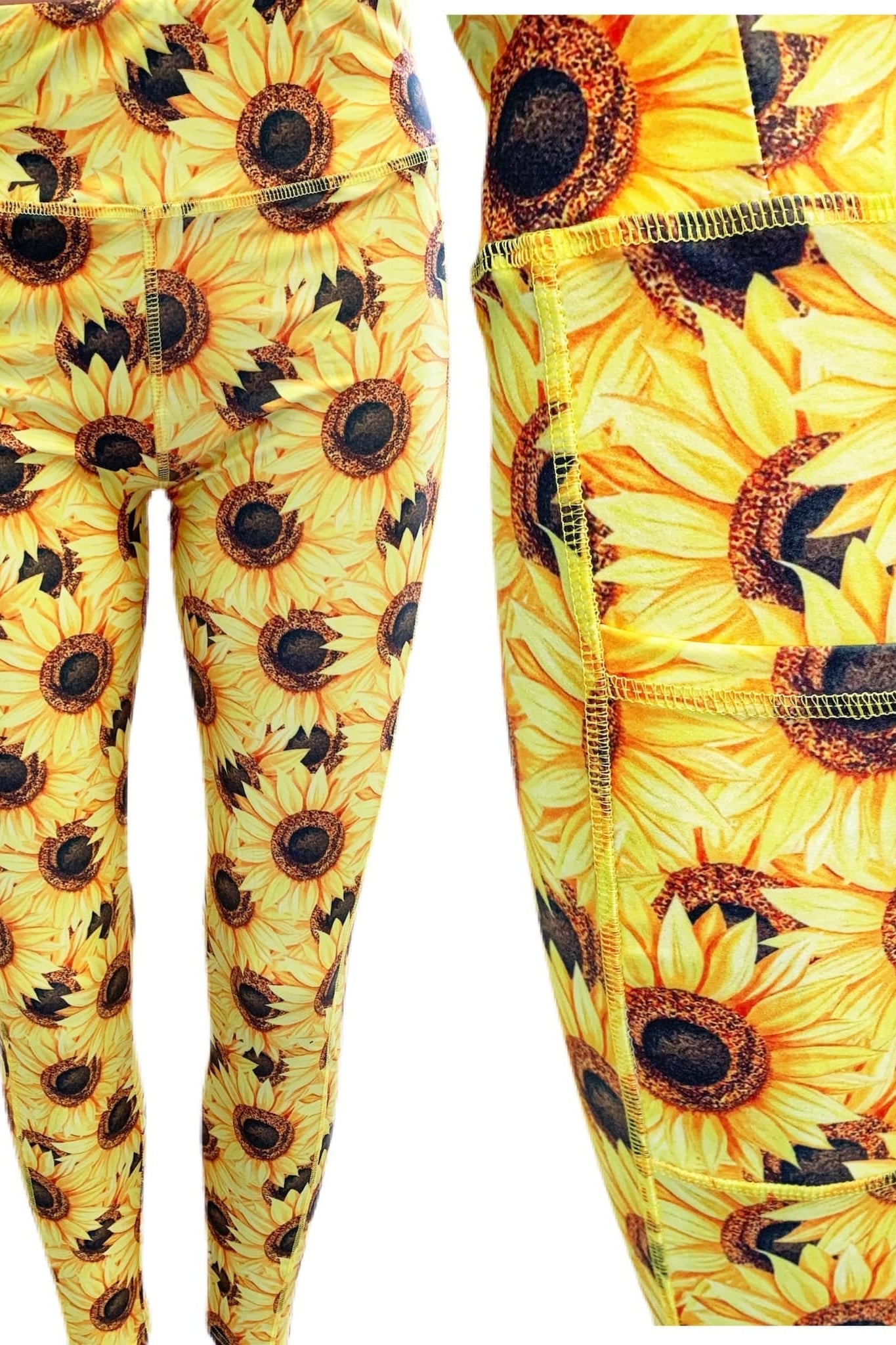 Sunflower Leggings-Stay Foxy Boutique, Florissant, Missouri