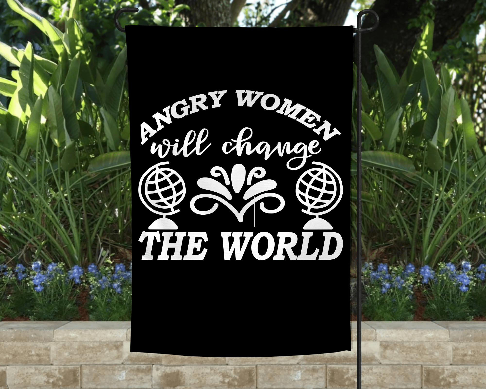 Angry Women Garden Flag-Stay Foxy Boutique, Florissant, Missouri