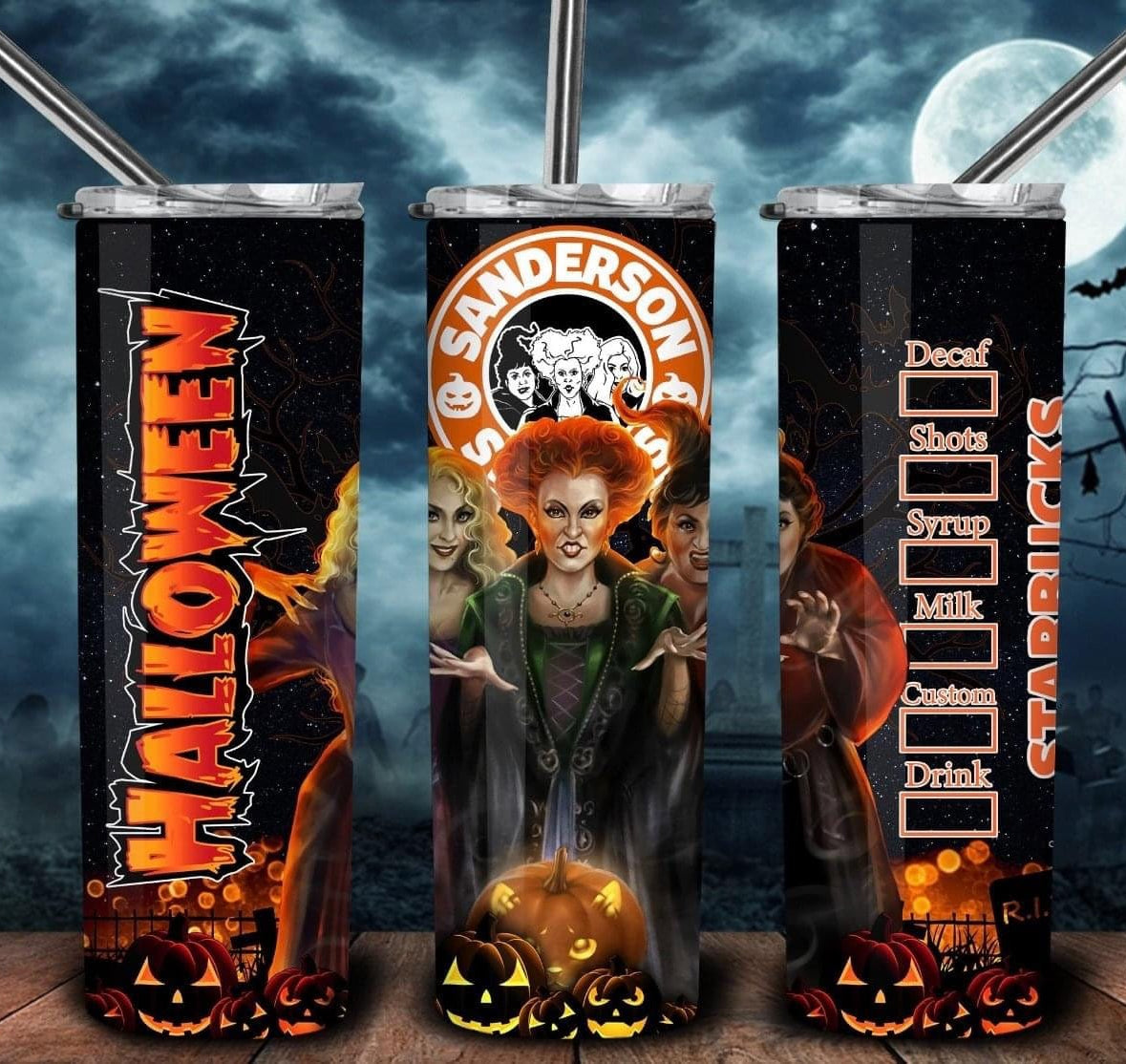 Sanderson Halloween Tumbler-Drinkware-Stay Foxy Boutique, Florissant, Missouri