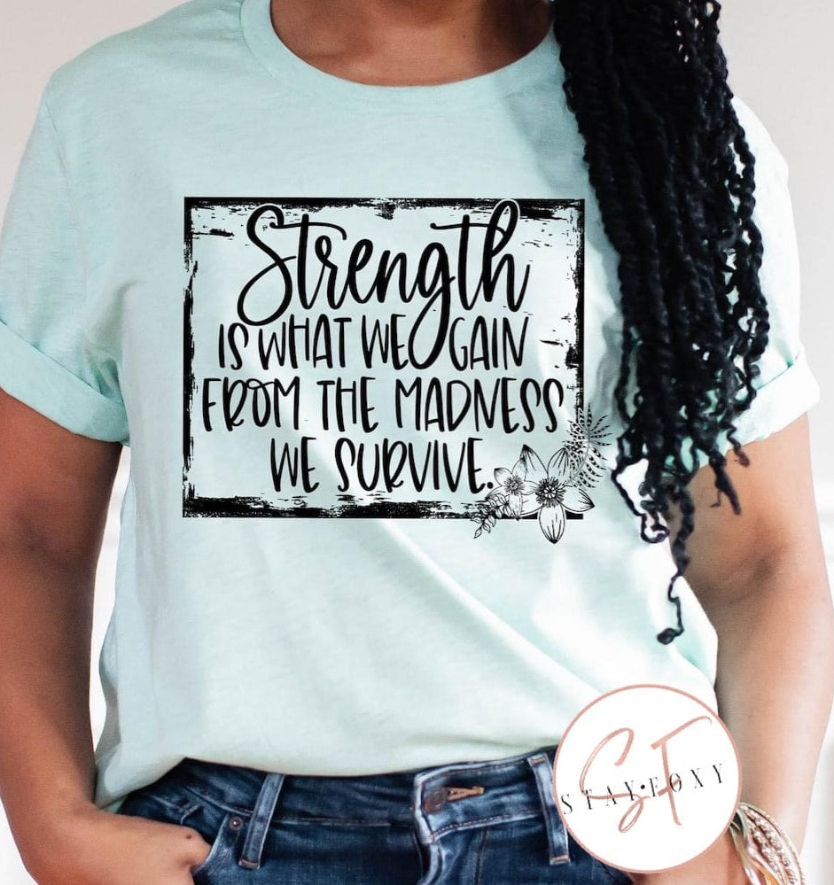 Strength Graphic T #316-Graphic T-Stay Foxy Boutique, Florissant, Missouri