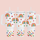 Rainbow Love 40 oz Tumbler-Stay Foxy Boutique, Florissant, Missouri