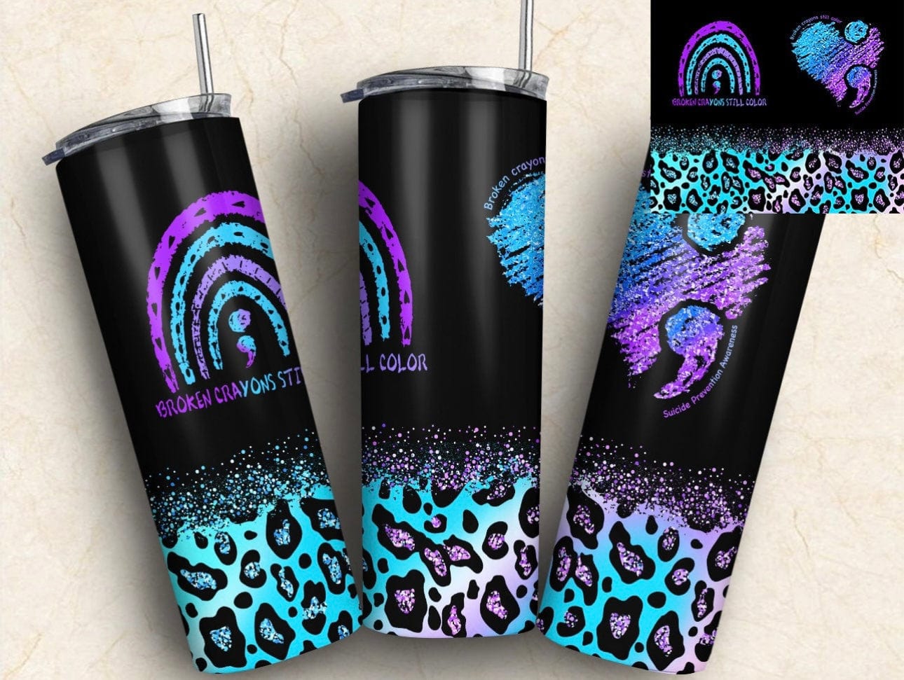 Broken Crayons Tumbler-Stay Foxy Boutique, Florissant, Missouri