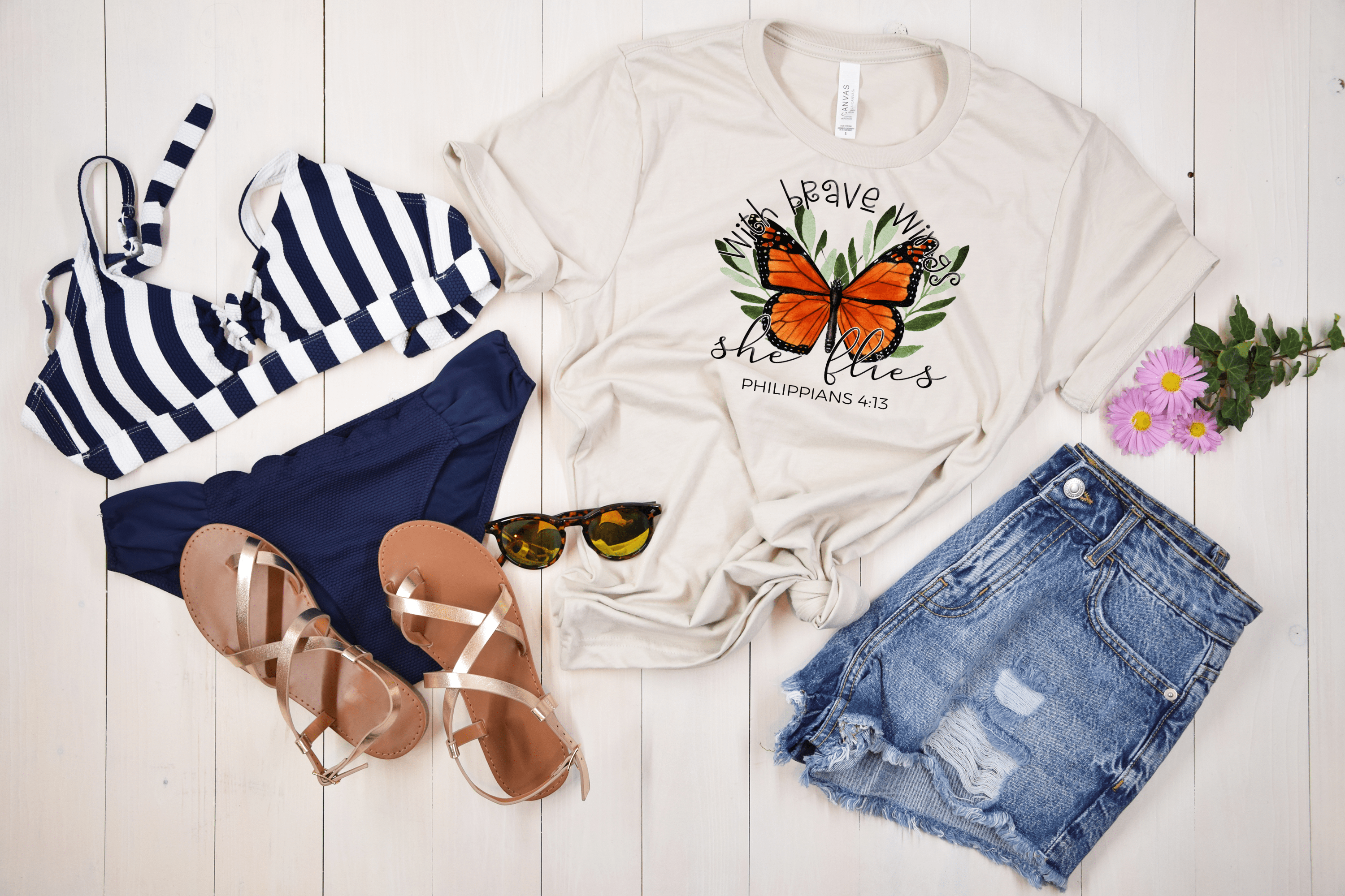 With Brave Wings Graphic T-Graphic T-Stay Foxy Boutique, Florissant, Missouri