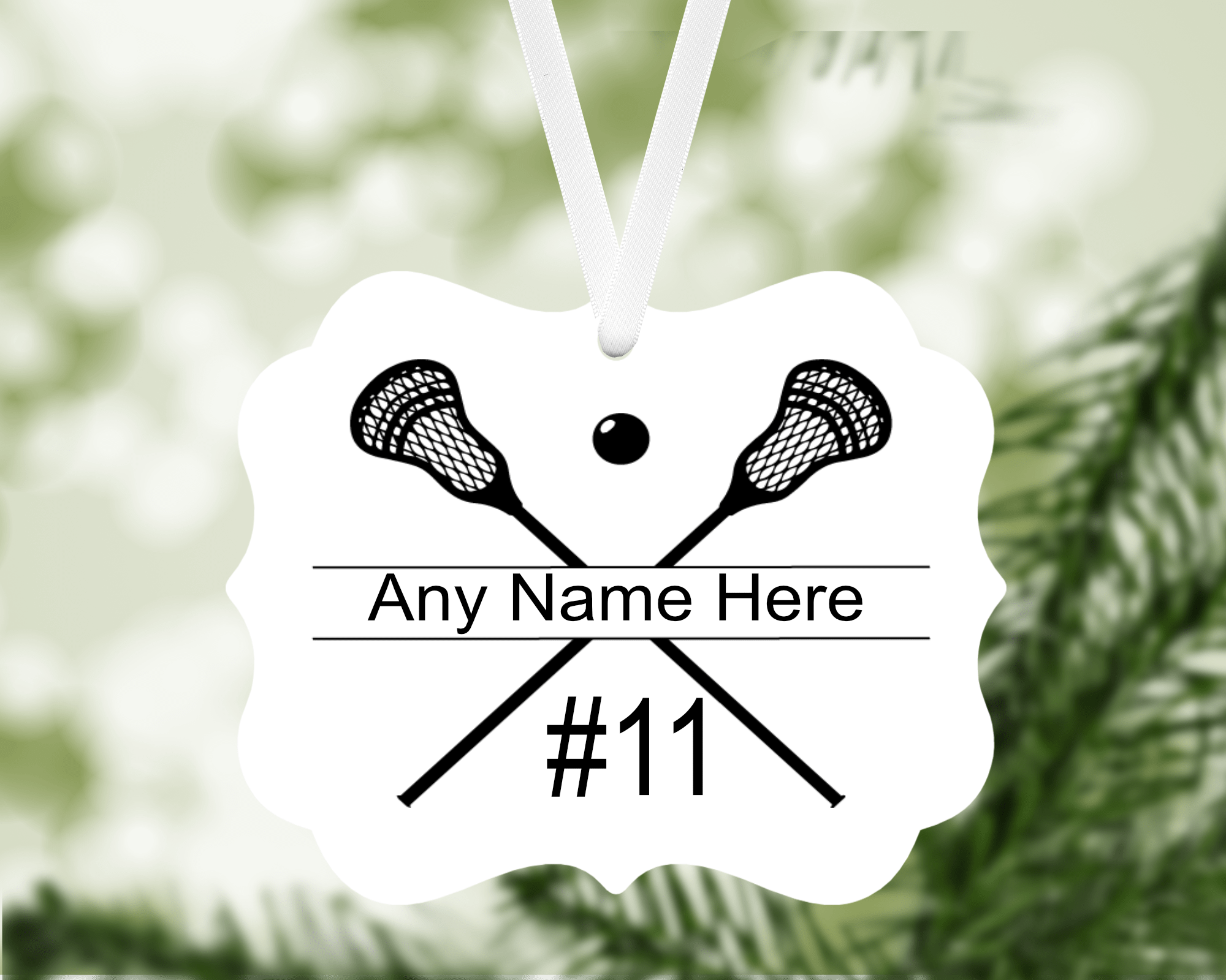 Lacrosse Ornaments *Add a Name and Number*-Stay Foxy Boutique, Florissant, Missouri