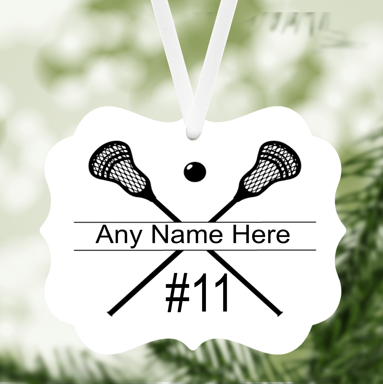 Lacrosse Ornaments *Add a Name and Number*-Stay Foxy Boutique, Florissant, Missouri