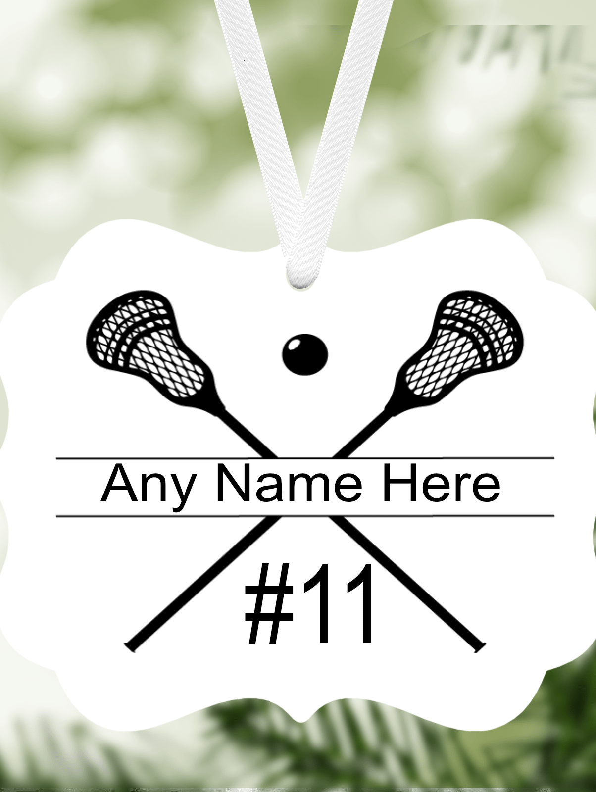 Lacrosse Ornaments *Add a Name and Number*-Stay Foxy Boutique, Florissant, Missouri