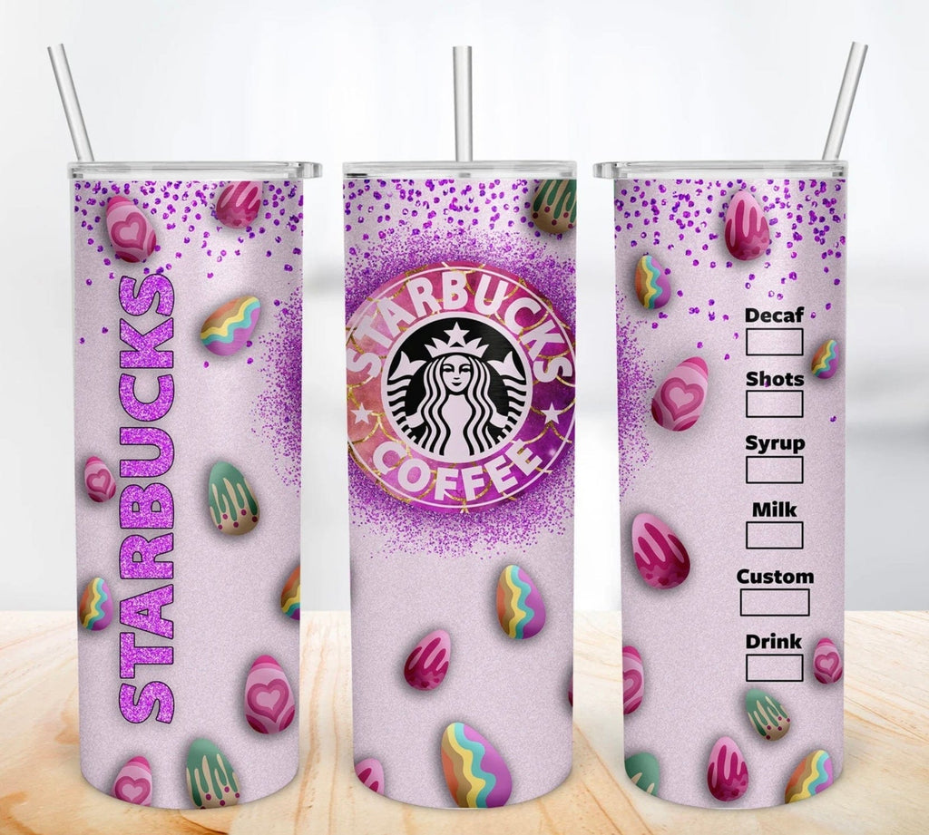 Glitter Starbucks Easter Tumbler-Stay Foxy Boutique, Florissant, Missouri