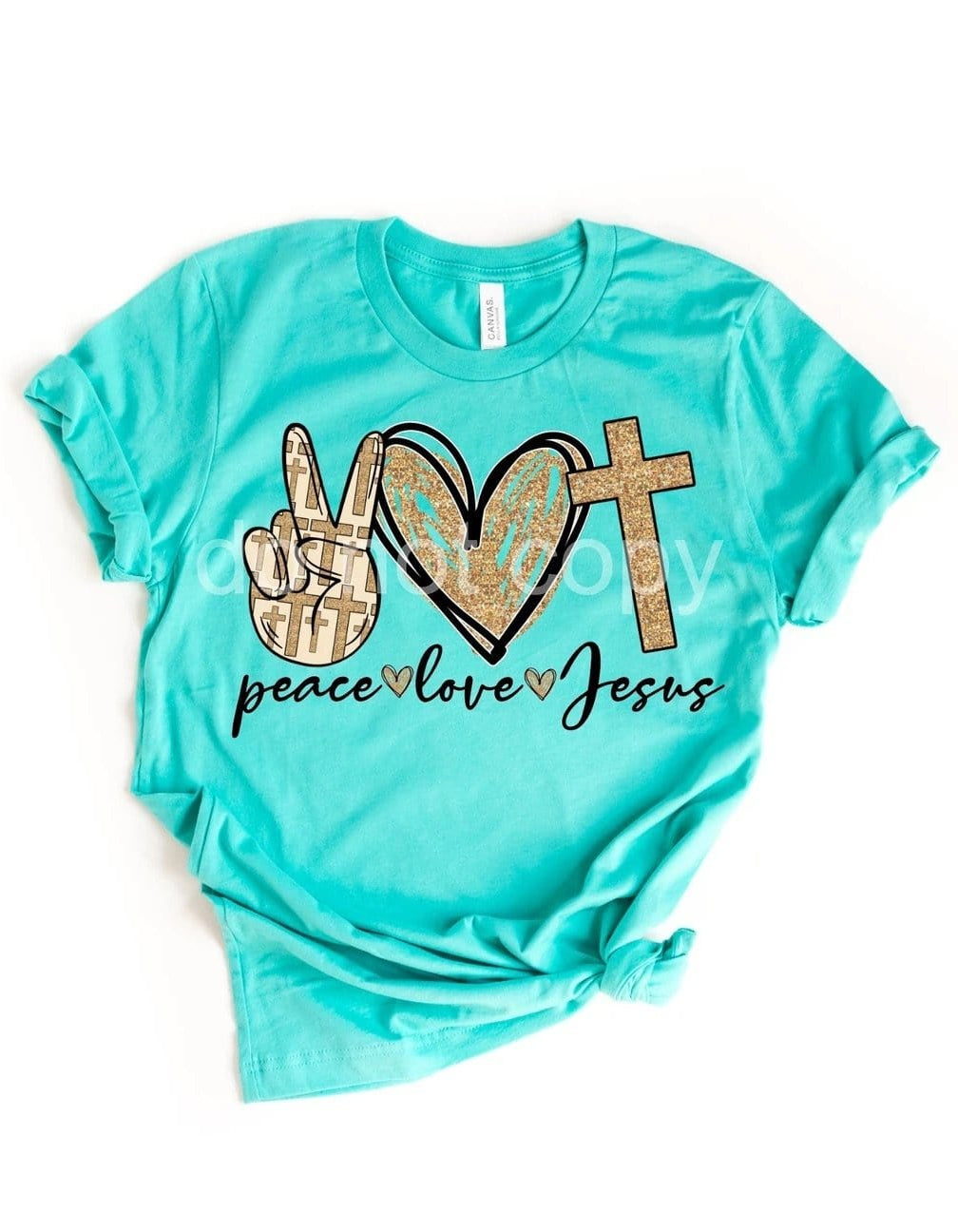Peace Love Jesus Graphic T-Graphic T-Stay Foxy Boutique, Florissant, Missouri