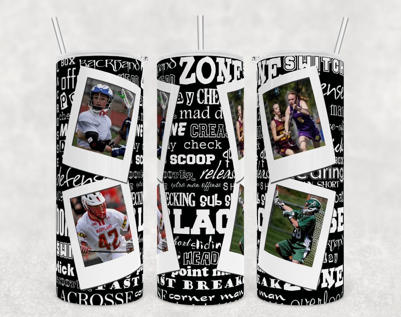 Photo Lacrosse Tumbler-Drinkware-Stay Foxy Boutique, Florissant, Missouri