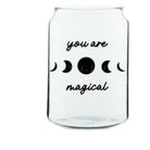 Your Are Magical Glass Cup with clear straw and bamboo lid-Stay Foxy Boutique, Florissant, Missouri