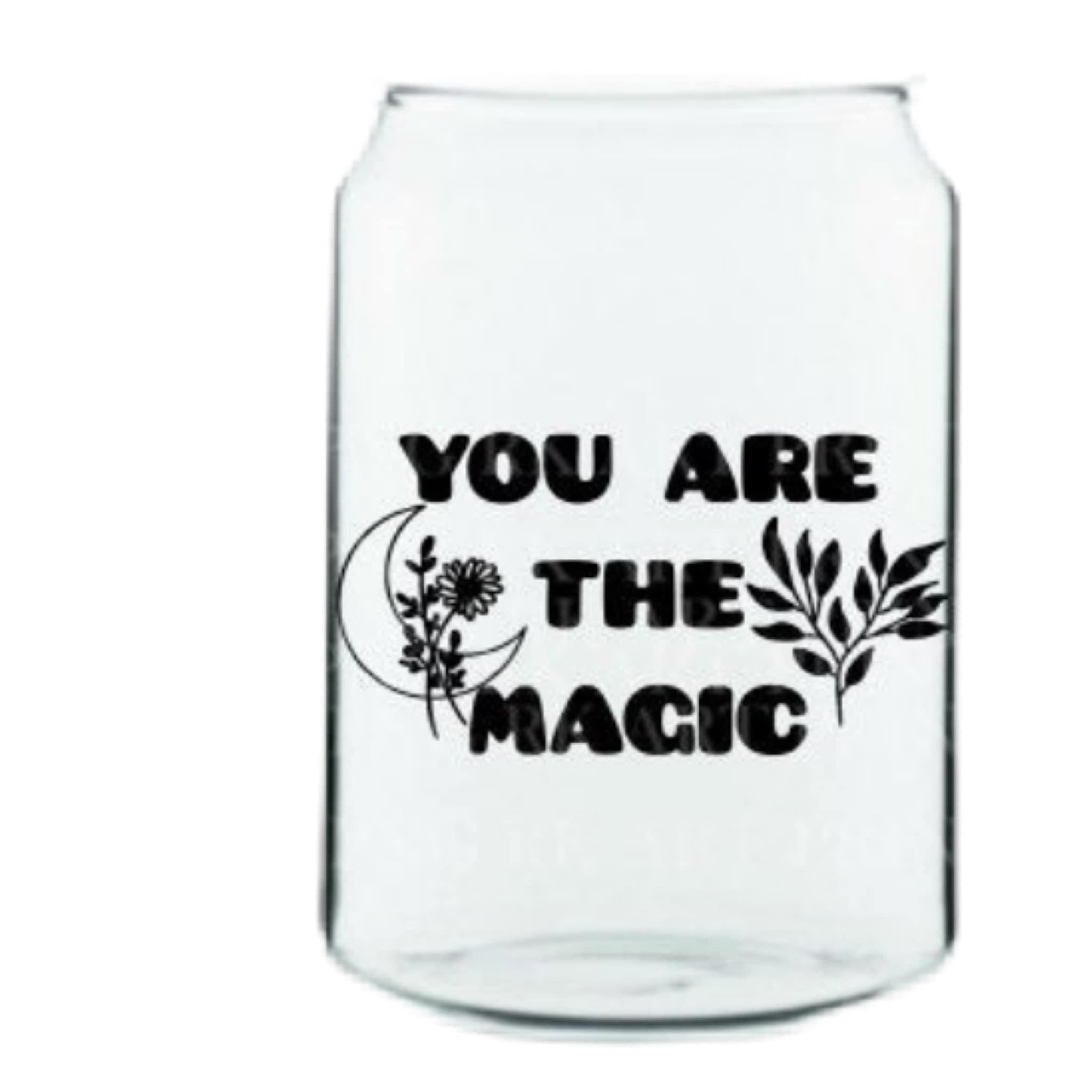 You Are Magic Glass Cup with clear straw and bamboo lid-Stay Foxy Boutique, Florissant, Missouri