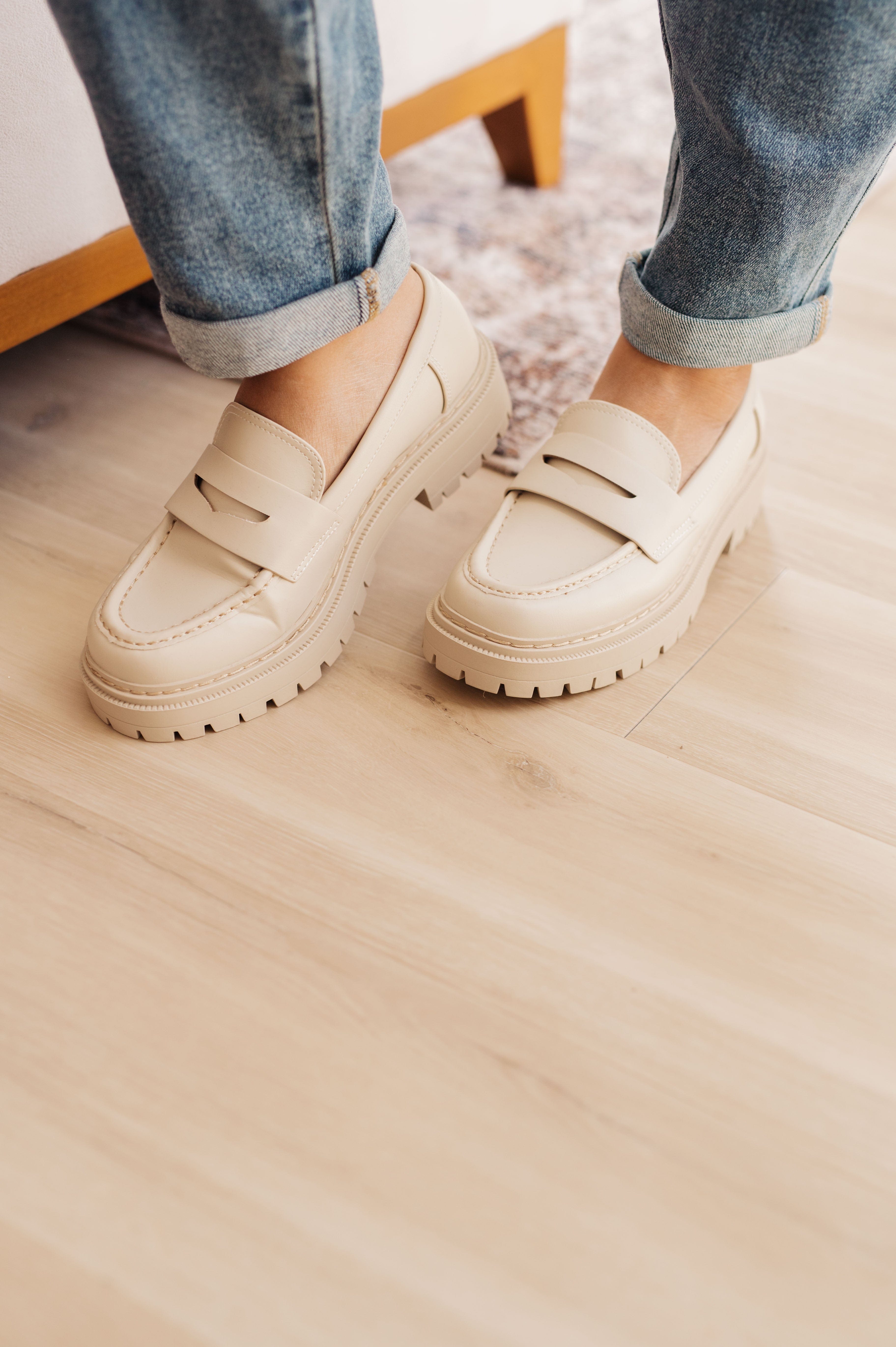 Penny For Your Thoughts Loafers in Bone-Womens-Stay Foxy Boutique, Florissant, Missouri